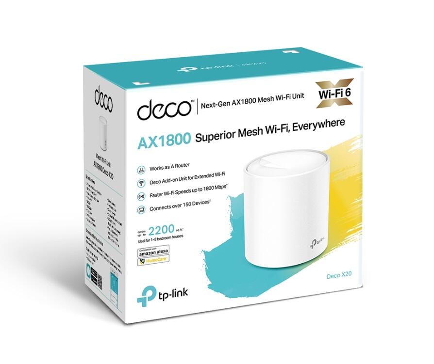TP-Link 1x Deco X20 AX1800 Whole Home Mesh WiFi 6 System