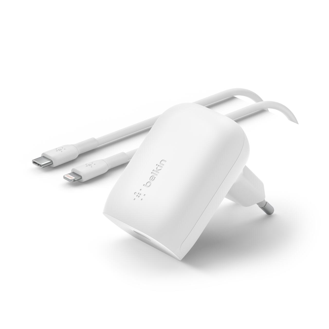 Belkin BoostCharge USB-C PD3.0 PPS- Ladegerät mit USB-C Kabel mit Lightning Connector