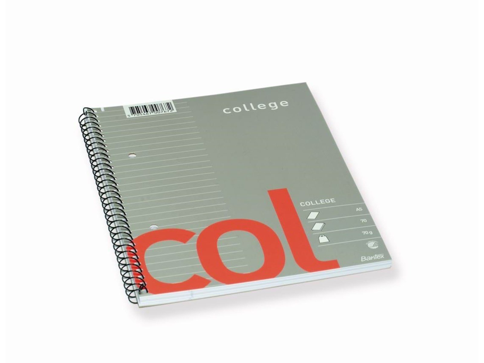 Bantex  Col College Pad Ruled Punched Holes A5