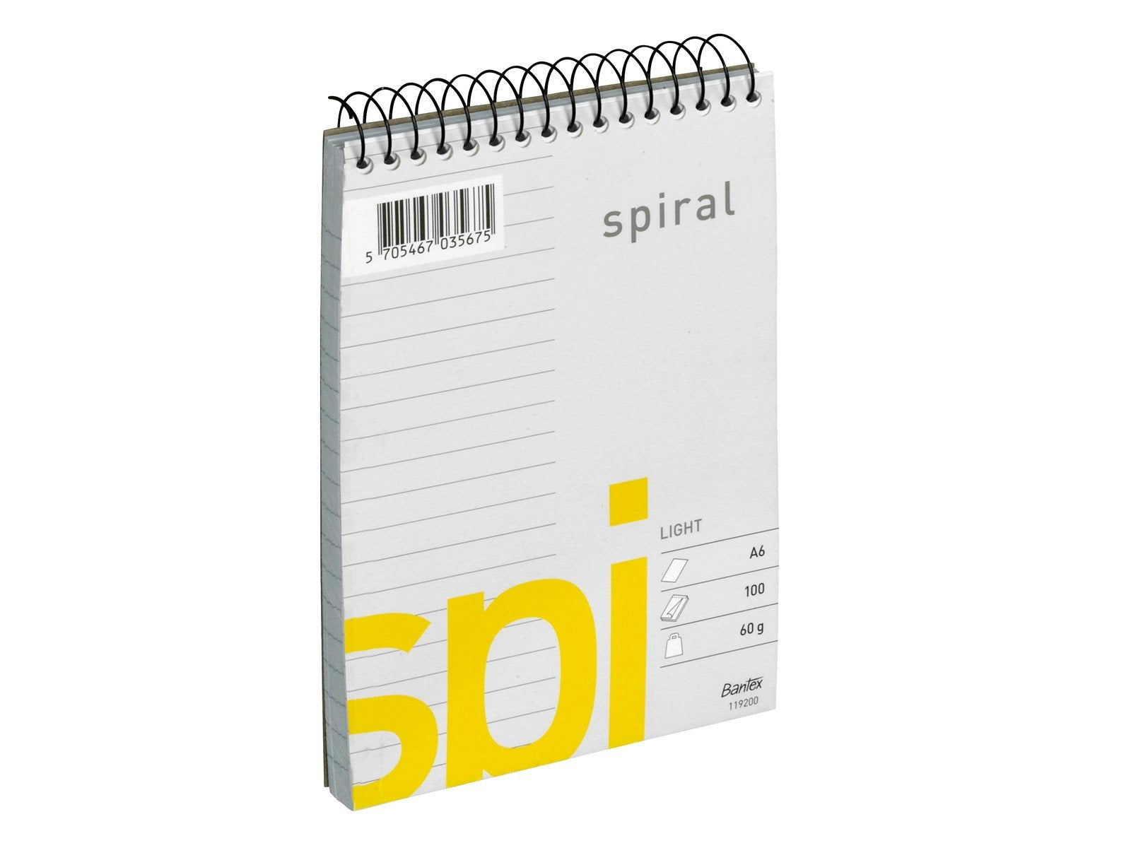 Bantex  Light Spi Spiral Pad A6 Ruled