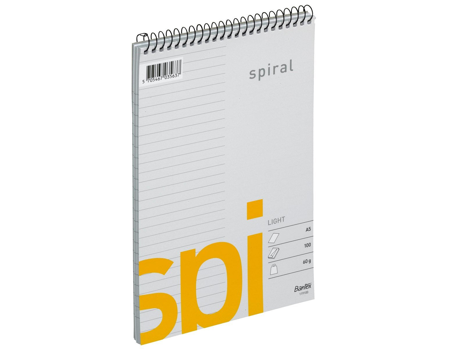 Bantex  Light Spi Spiral Pad A5 Ruled