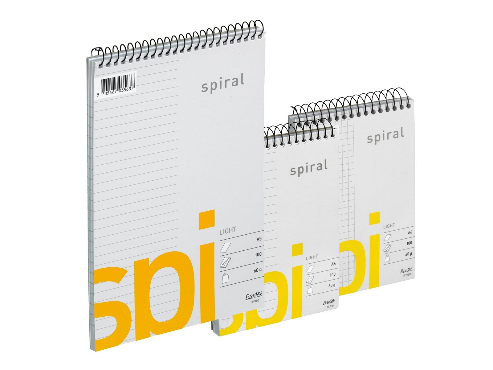 Bantex  Light Spi Spiral Pad A5 Ruled