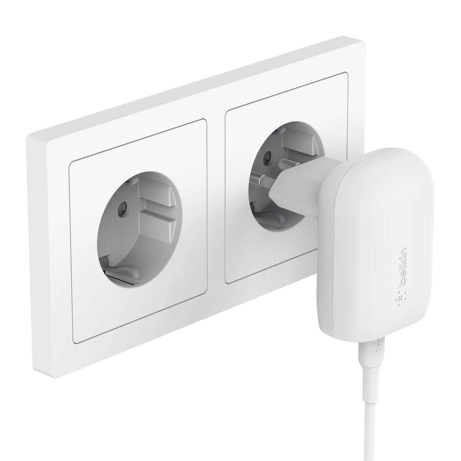 Belkin USB-C PD 3.0 PPS Ladegerät mit USB-C auf USB-C Kabel 30 W, weiß