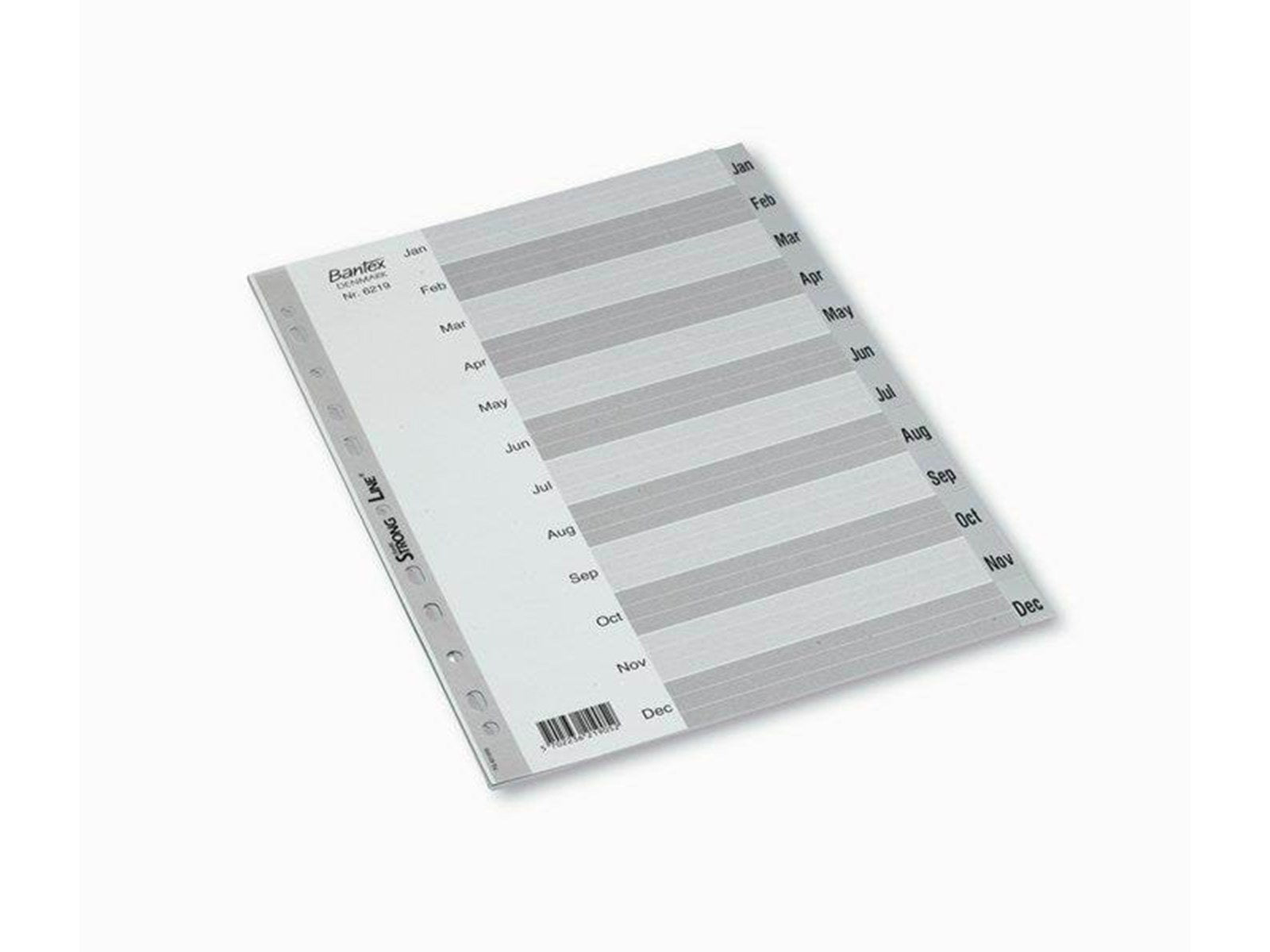 Bantex  Strong-Line®Indexes Jan-Dec Grey