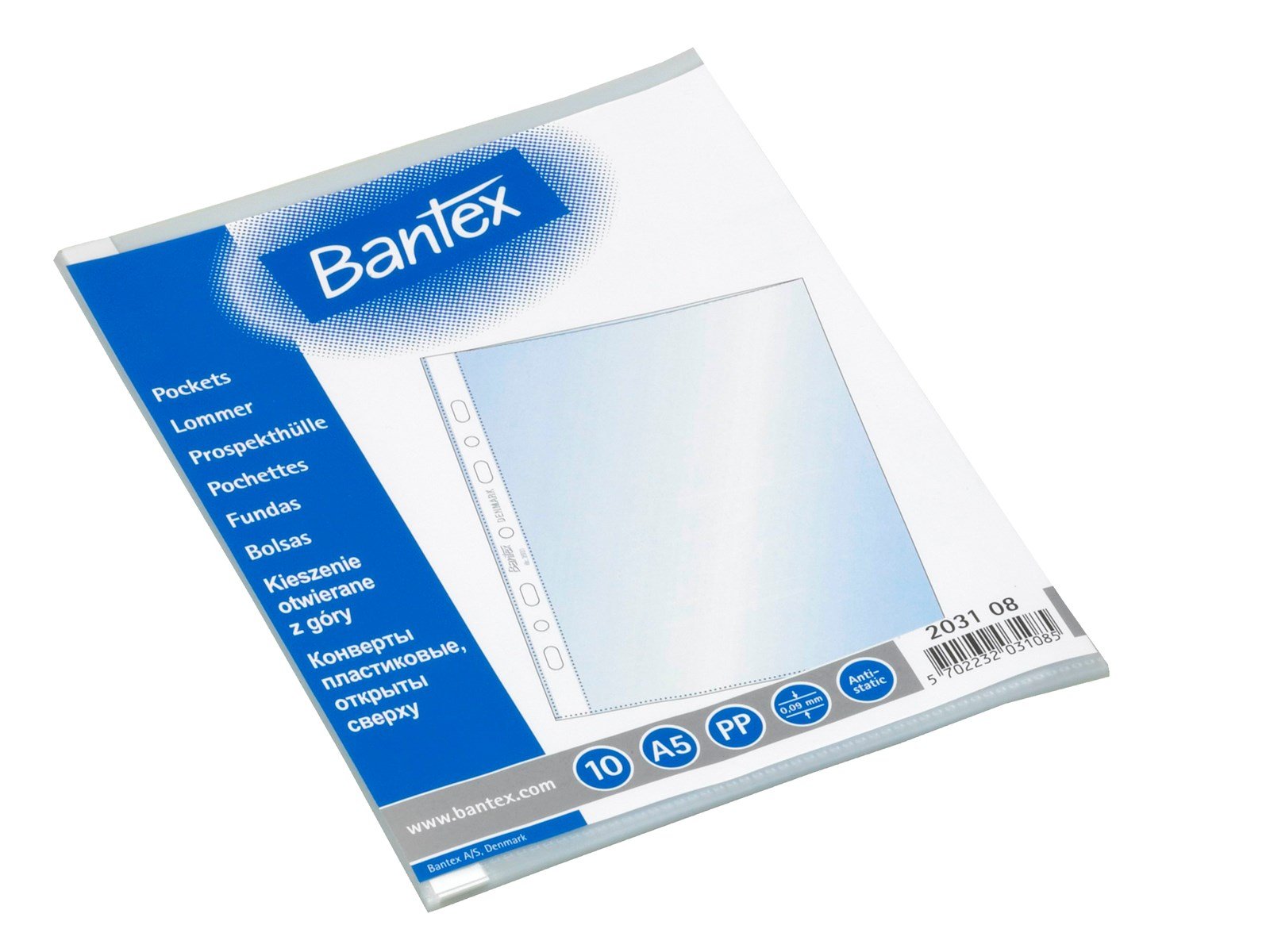 Bantex Pockets A5 0.08 Mm Transparant
