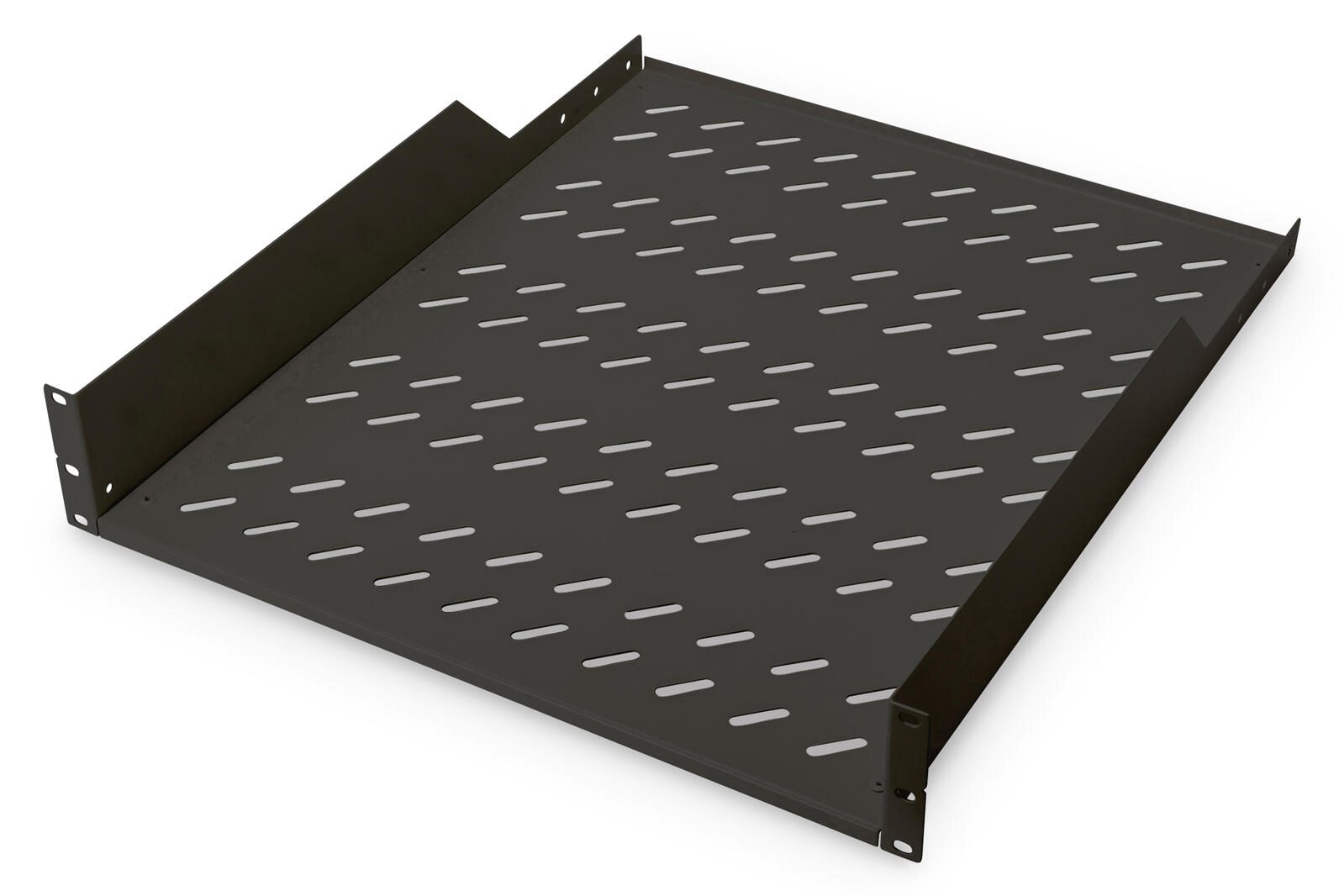 Digitus Fachboden 19'-Schränke festeinbau ab 800mm Tiefe bis 25kg 2HE RAL9005 schwarz