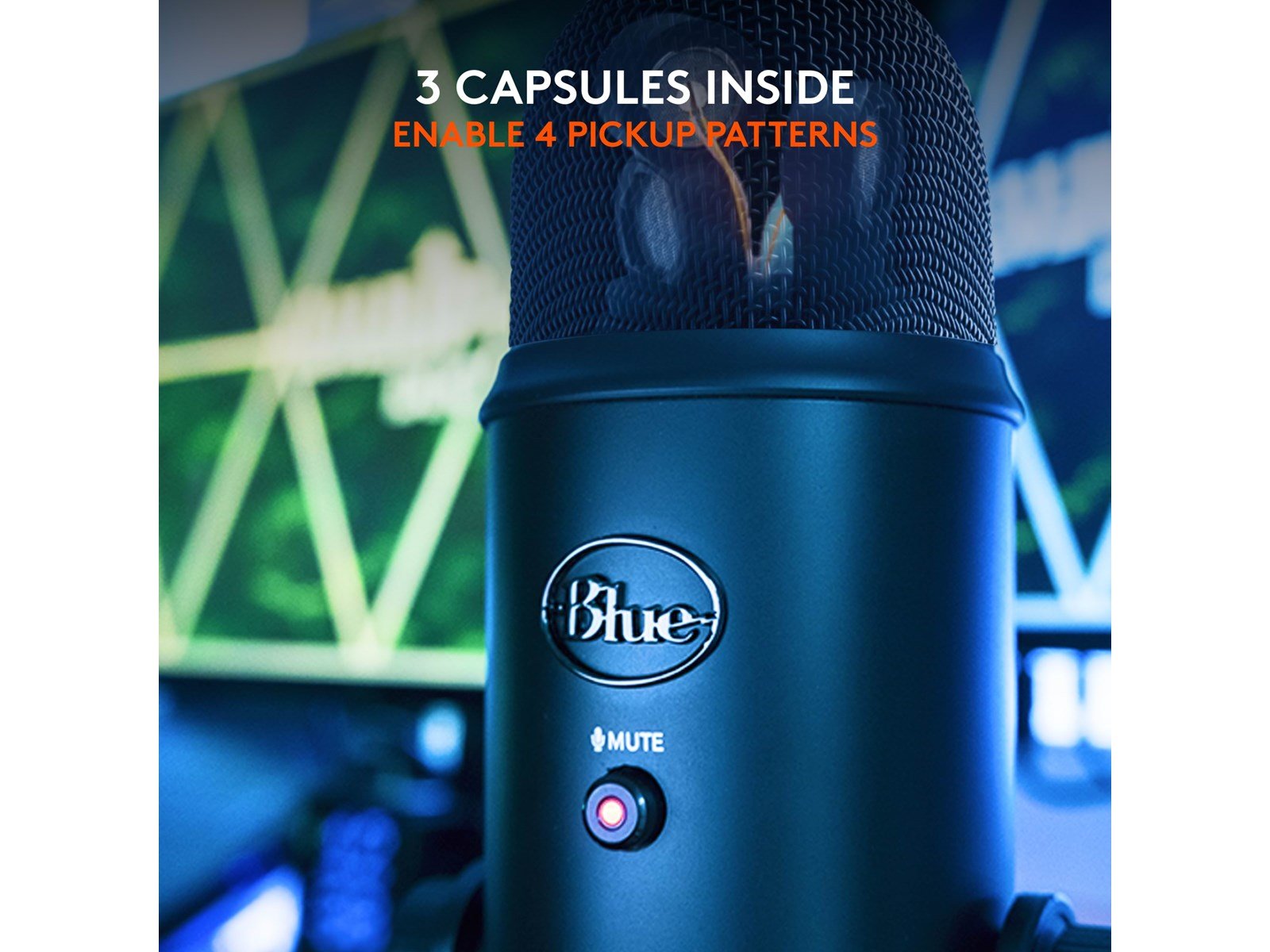 Blue Mic Yeti USB - Blackout - Microphone for Windows PC and Mac