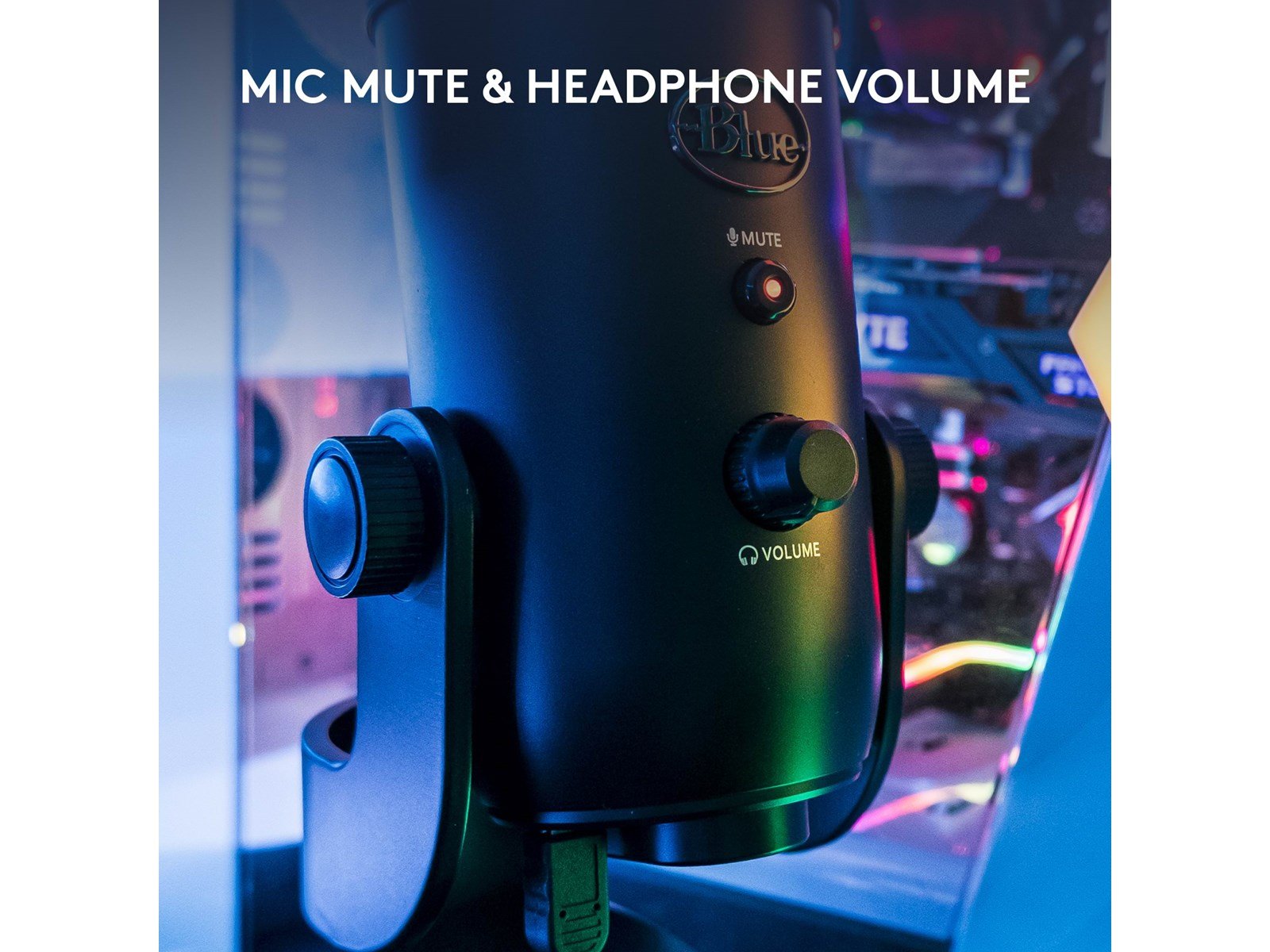 Blue Mic Yeti USB - Blackout - Microphone for Windows PC and Mac