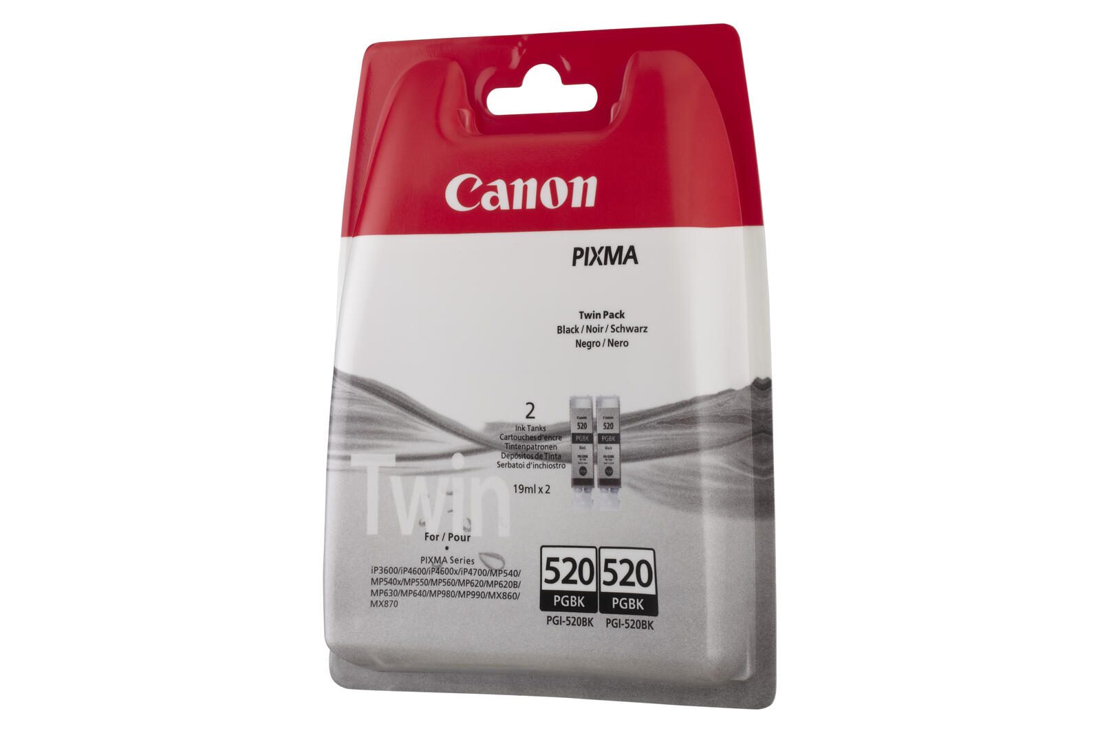 Canon Original PGI-520 PGBK Druckerpatronen 2er-Pack - schwarz 341 Seiten