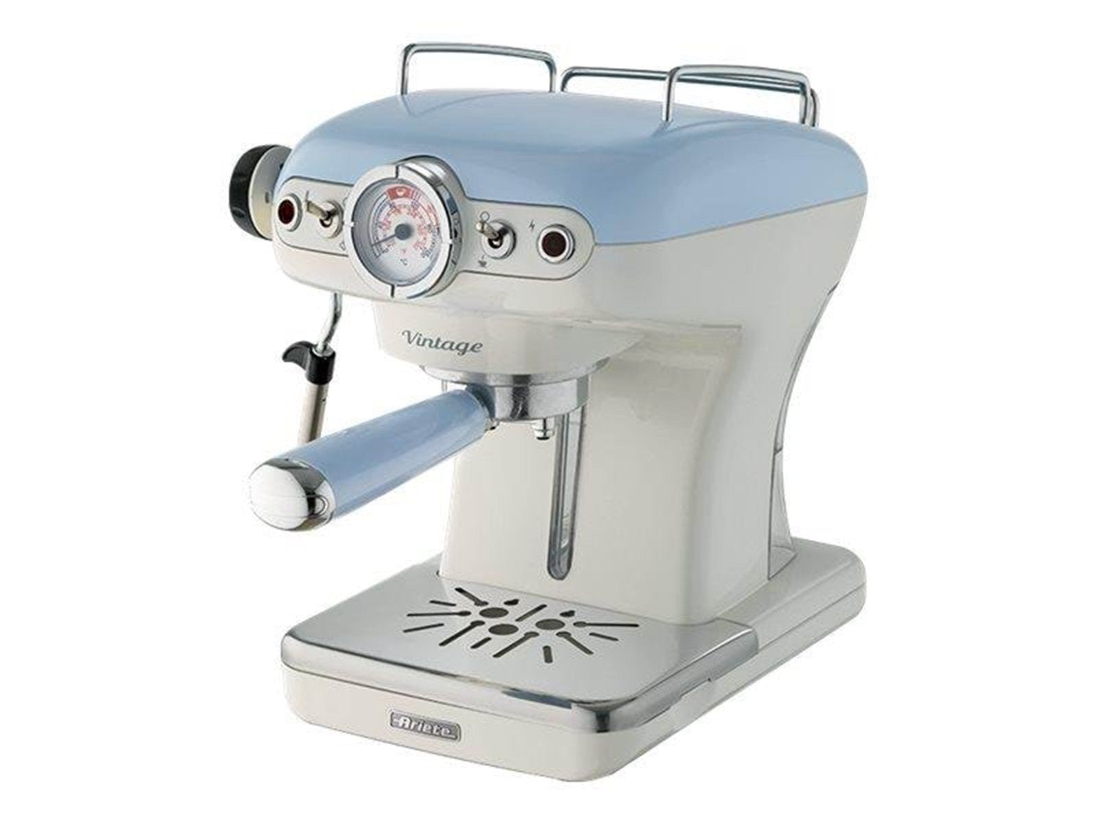Ariete 1389 Vintage - coffee machine with cappuccinatore - 15 bar - light blue