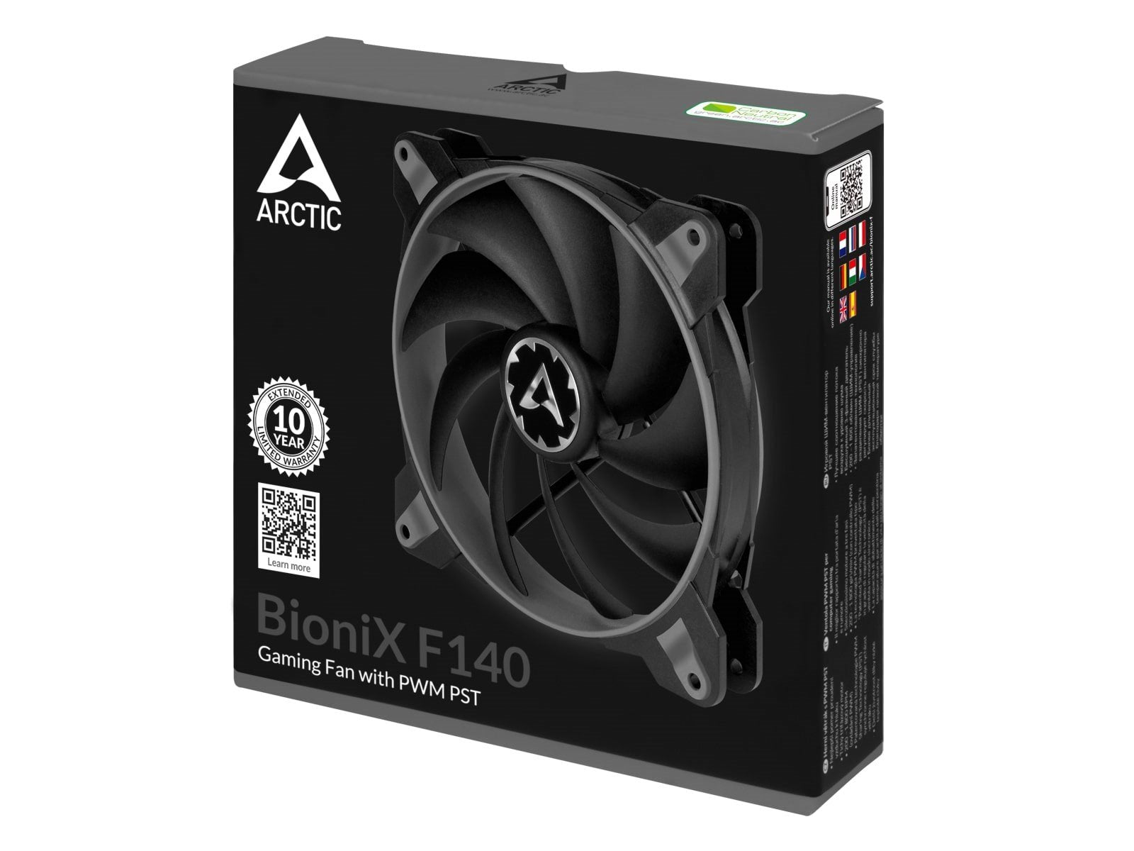 Arctic BioniX F140 - Grey - Gehäuselüfter - 140mm - Grau - 25 dBA