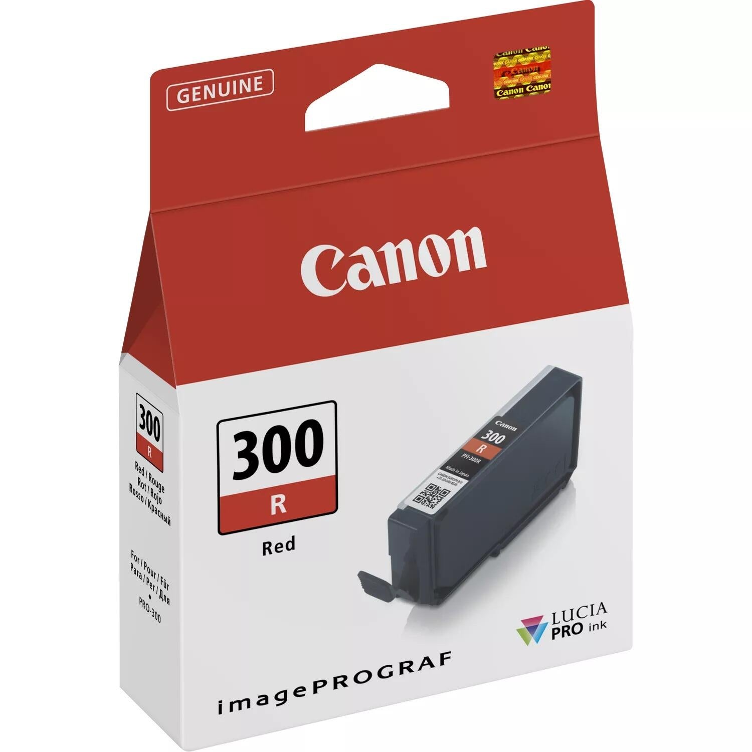 Canon Original PFI-300R Druckerpatrone - rot (4199C001)