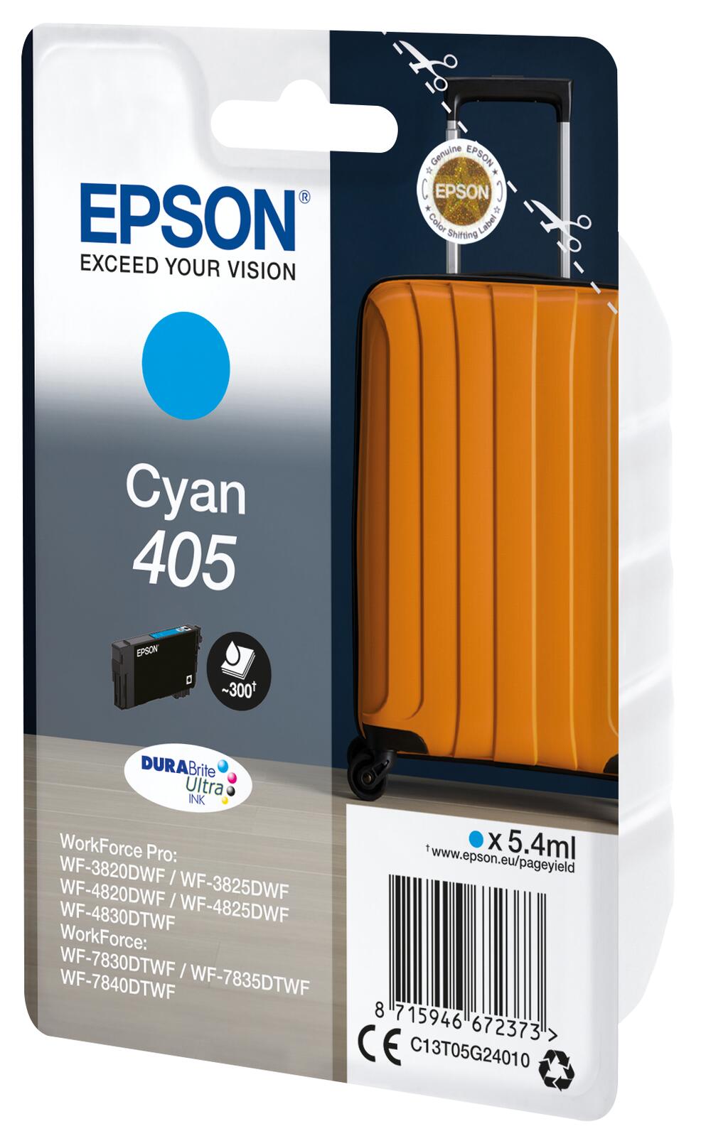 Epson Original 405 Koffer Druckerpatrone cyan 5,4ml (C13T05G24010)