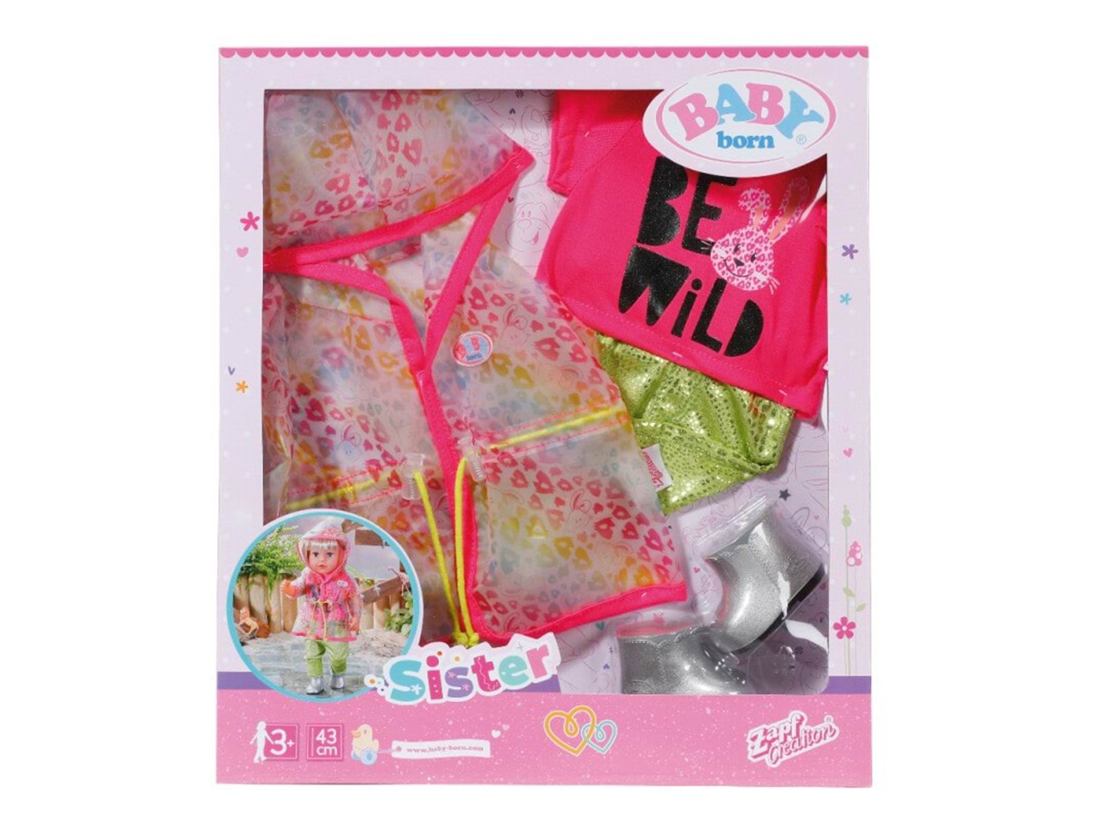 Baby Born Deluxe Trendiges Regenbogen Set 43cm