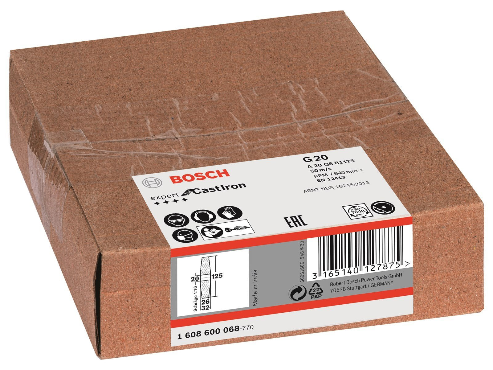 Bosch SLIBESKIVE SIC 125MM K20 GGS 6