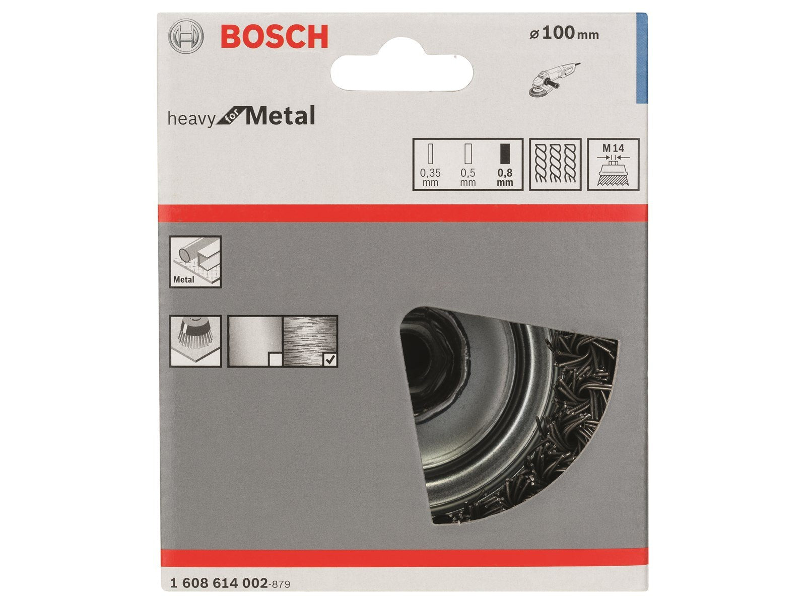 Bosch KOPSTÅLBØRSTE 100X0.8/180MM M14 ULTRATOP
