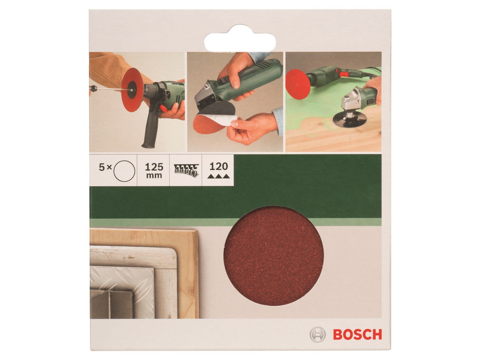 Bosch SLIBEBLAD 125MM K120 U/HUL 5STK GL