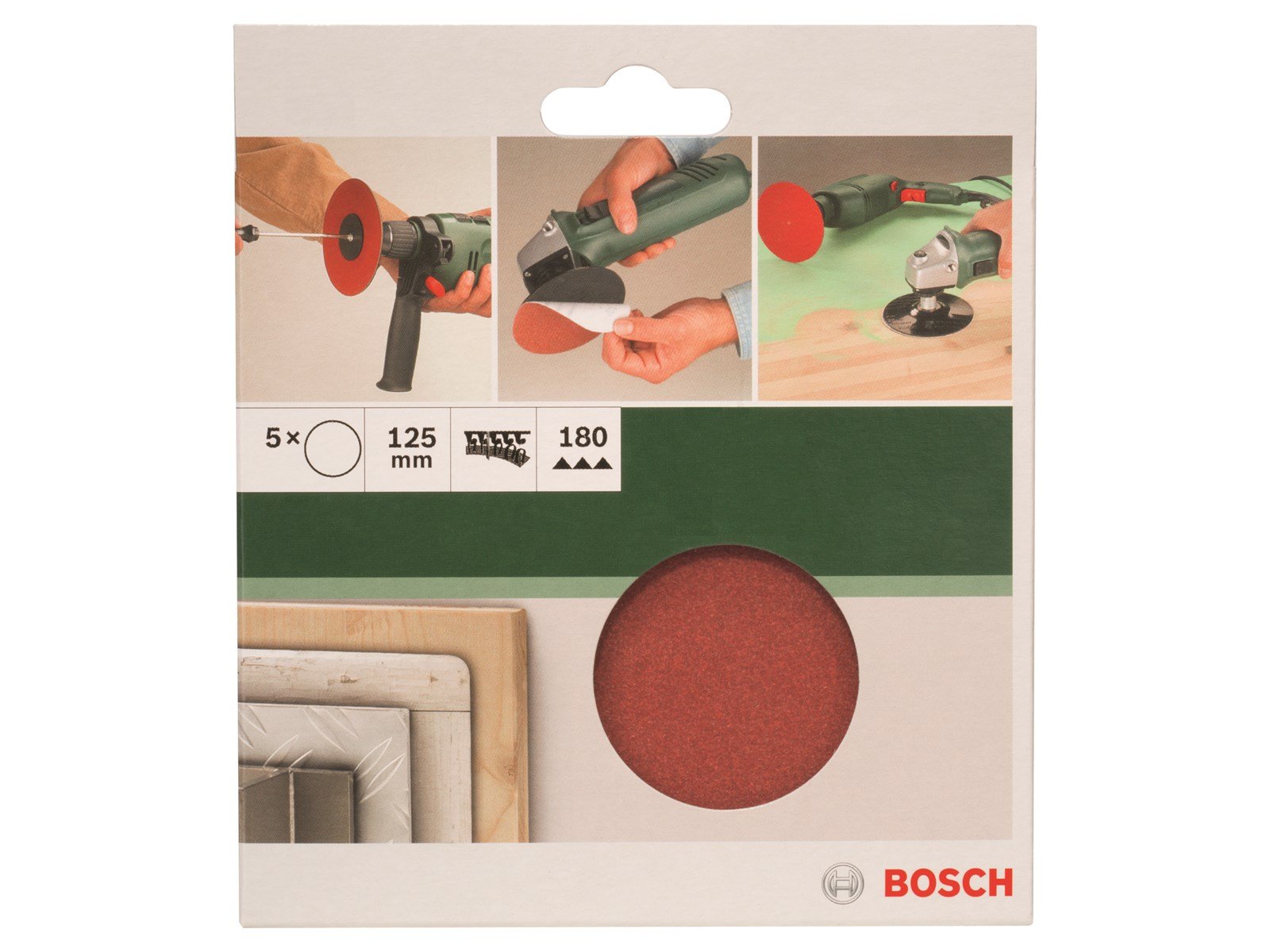 Bosch SLIBEBLAD 125MM K180 U/HUL 5STK GL