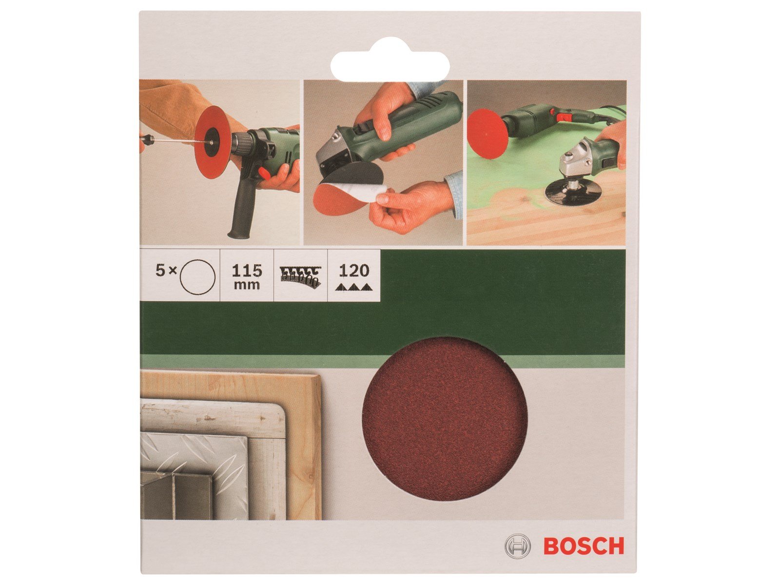 Bosch SLIBEBLAD 115MM K120 U/HUL 5STK GL
