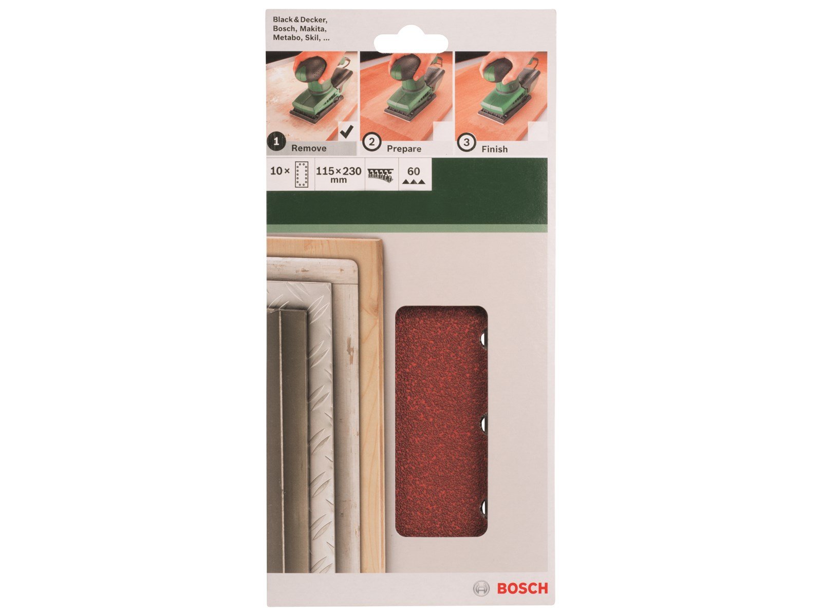 Bosch SLIBEBLAD 115X230MM K60 14HUL 10 STK GL