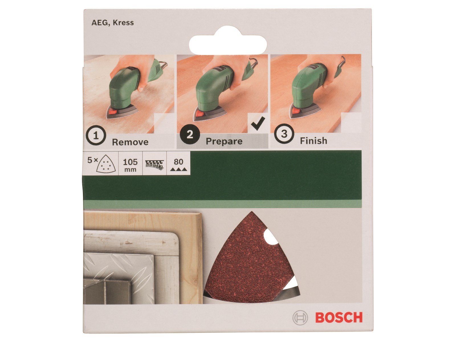 Bosch SLIBEBLAD PDA 105MM K80 HUL 5STK GL