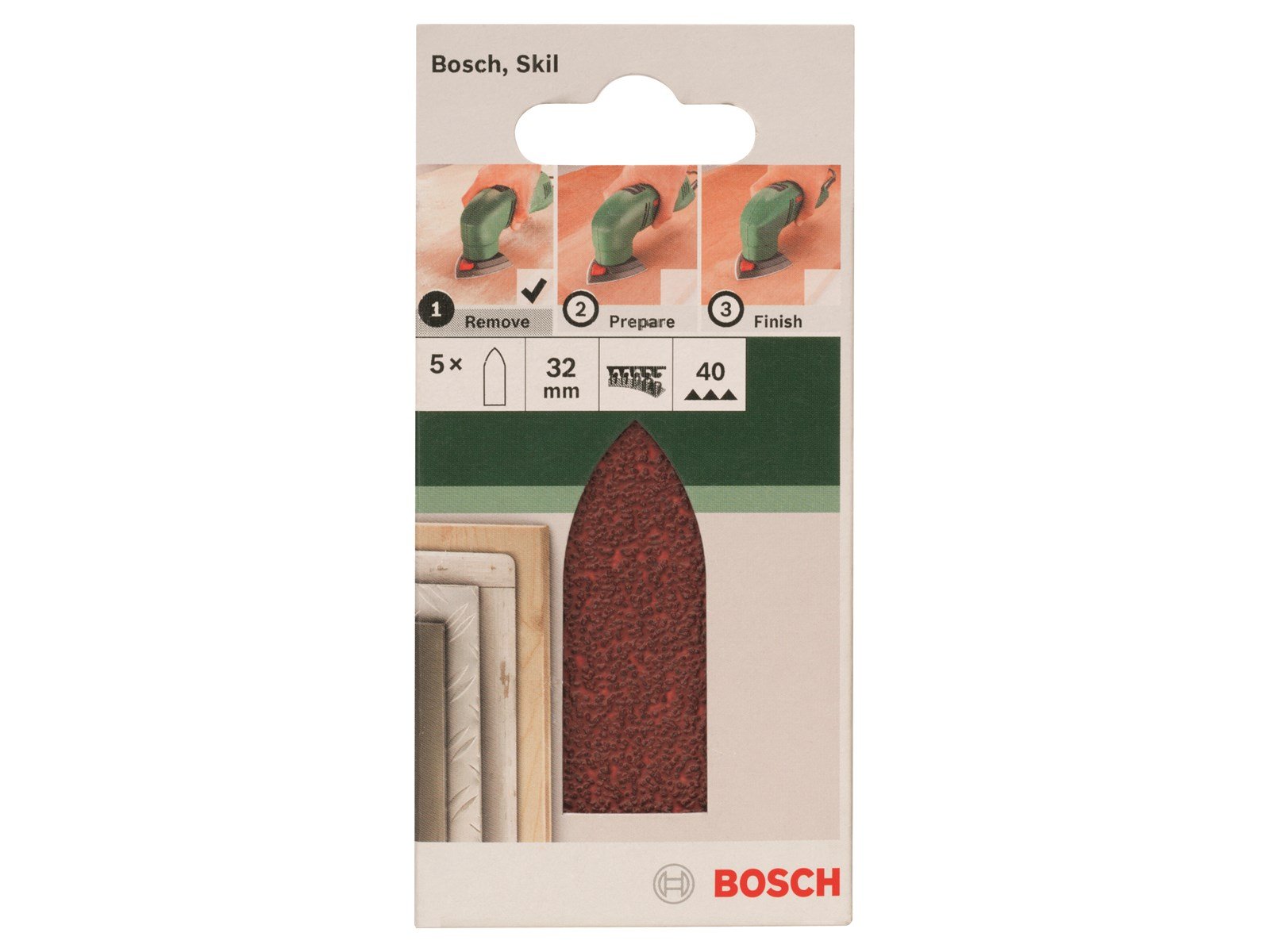 Bosch SLIBETUNGE 32MM K40 U/HUL 5STK GL