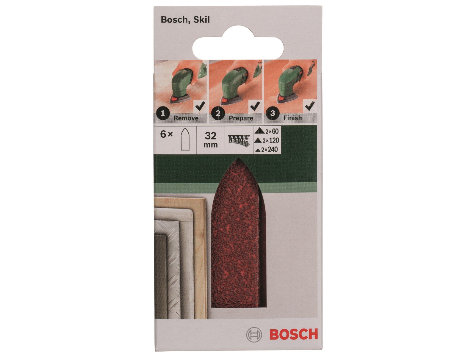 Bosch SLIBETUNGESÆT 32MM U/HUL 6STK GL
