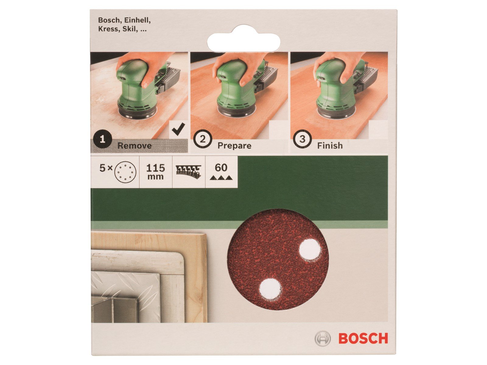 Bosch SLIBEBLAD EX Ø115MM K60 HUL 5STK GL