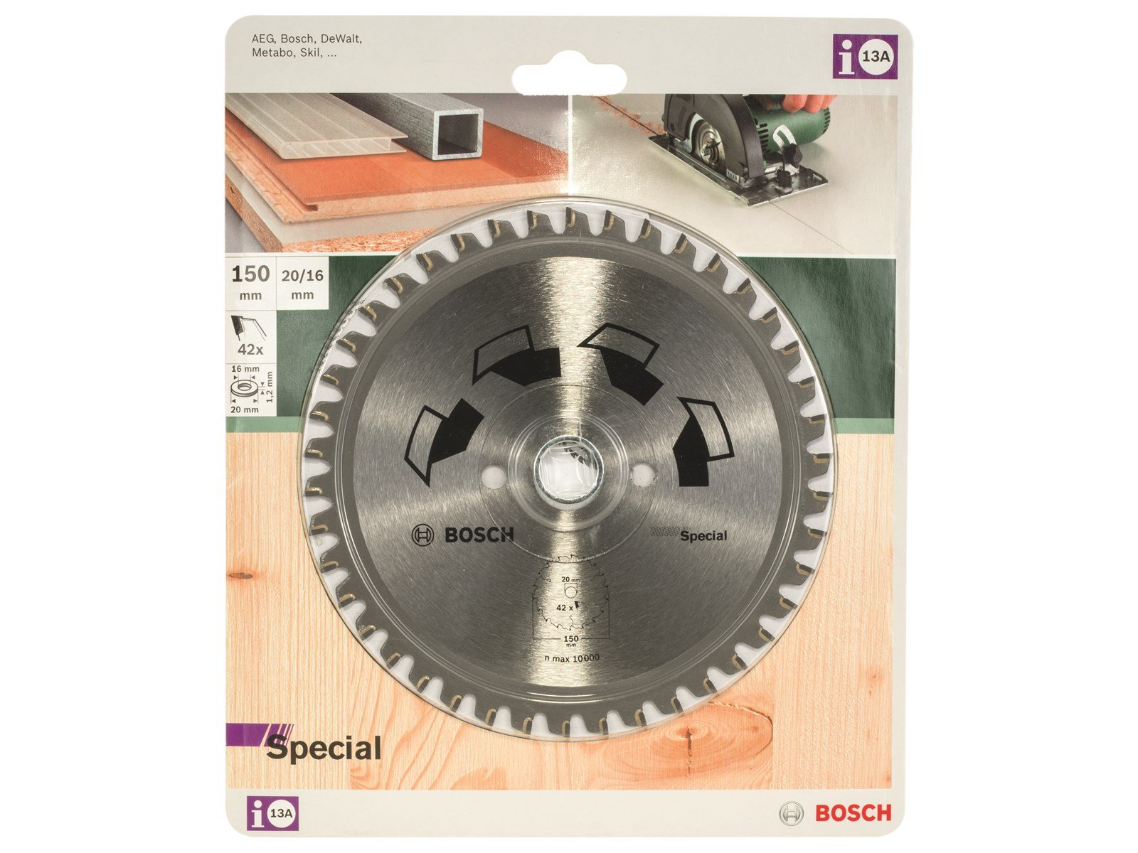 Bosch RUNDSAVKLINGE SPECIAL 150X2X20/16MM T42