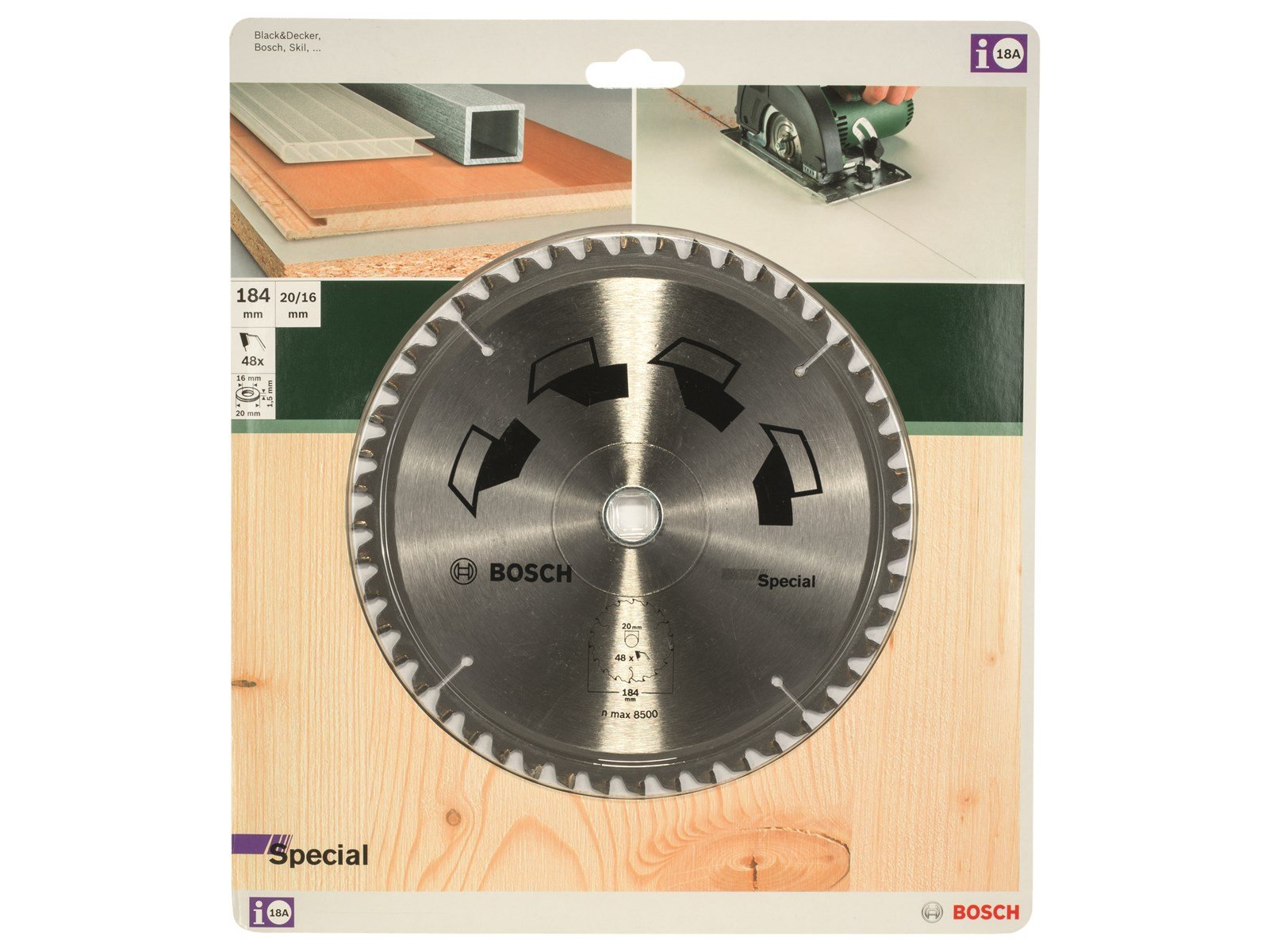 Bosch RUNDSAVKLINGE SPECIAL 184X2X16/MM T48