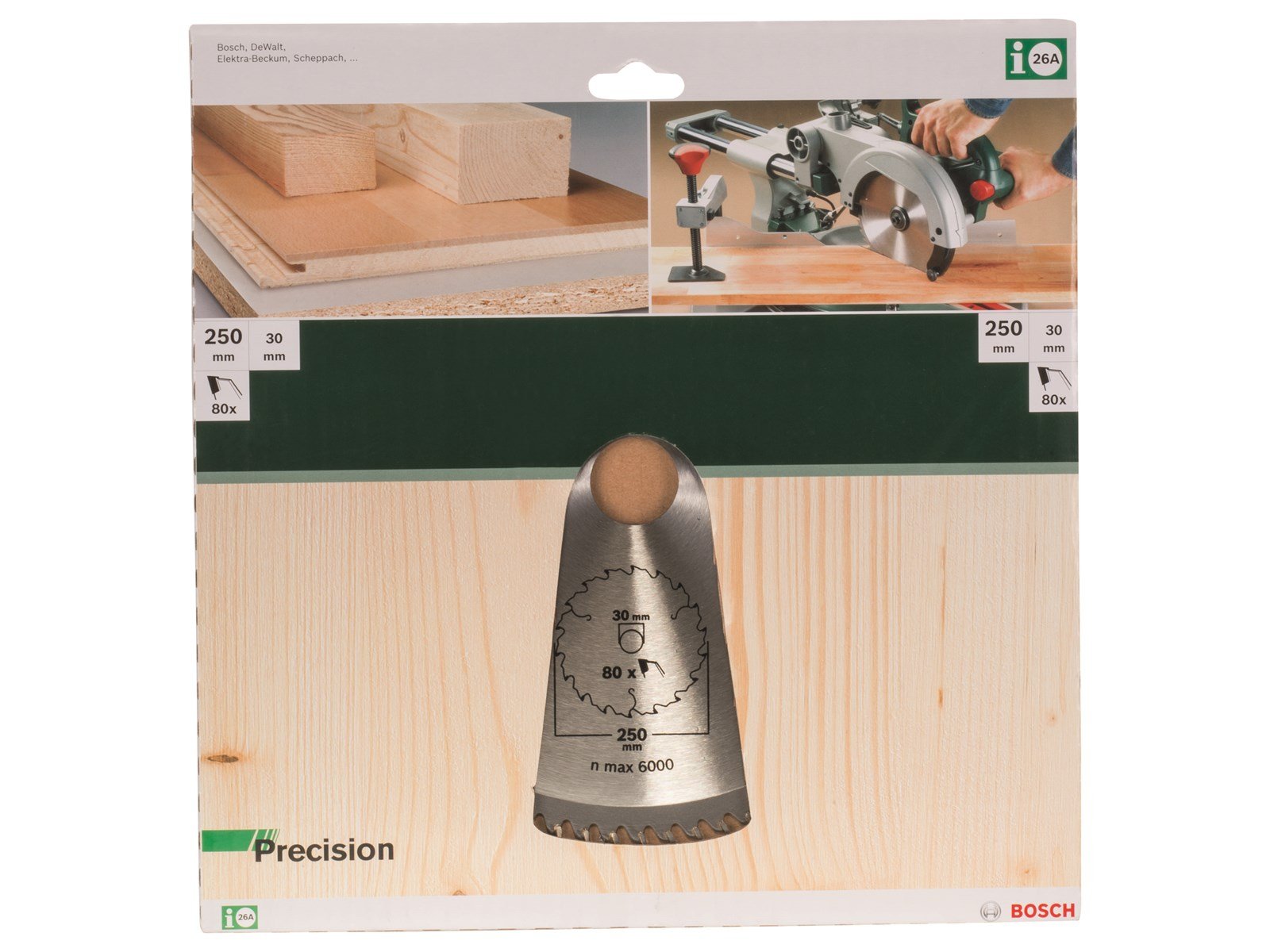 Bosch RUNDSAVKLINGE PRECISION 250X2X30/MM T80