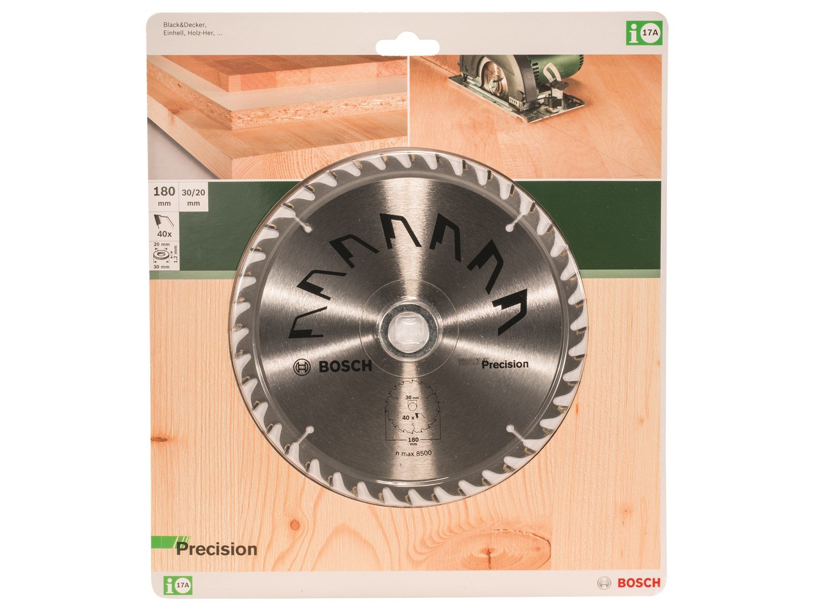 Bosch RUNDSAVKLINGE PRECISION Ø180X2X30/20 T40