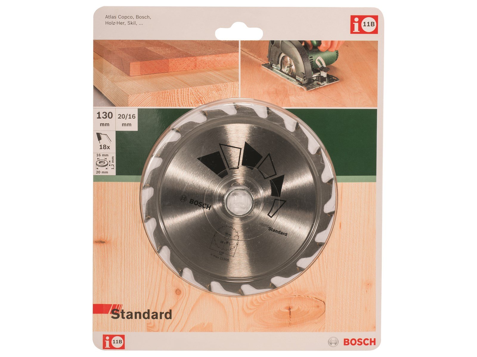 Bosch RUNDSAVKLINGE STAND Ø130X2.2X20/16MM T18