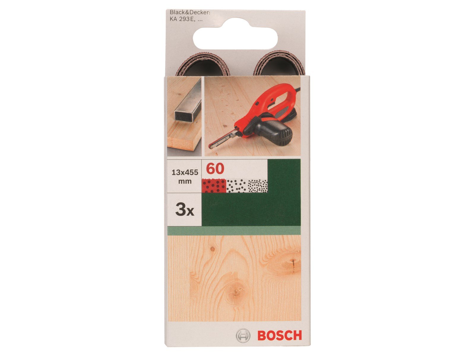 Bosch SLIBEBÅND 13X451MM K60 R:W U/HUL 3STK