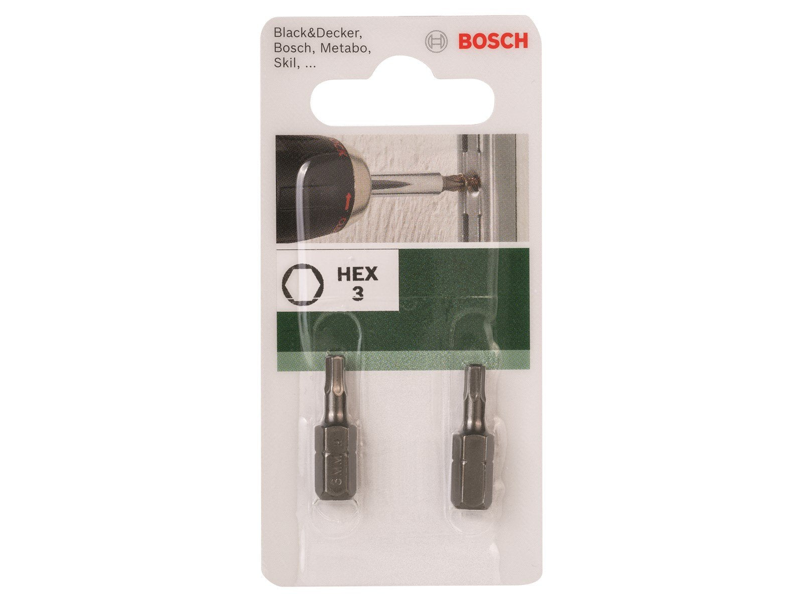 Bosch BITS IS3 25MM 1/4 STANDARD 2STK