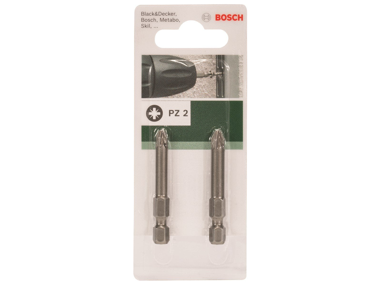 Bosch BITS PZ2 49MM 1/4 STANDARD 2STK
