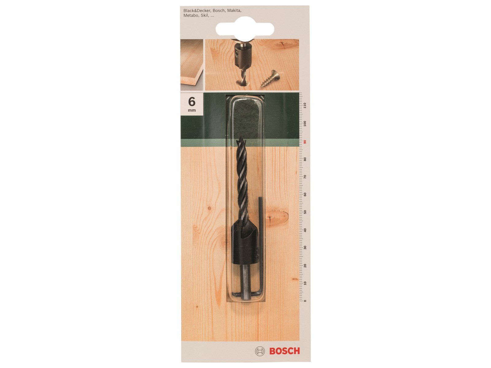 Bosch TRÆSPIRALBOR M/SÆNKER 6X50X90MM 90GR