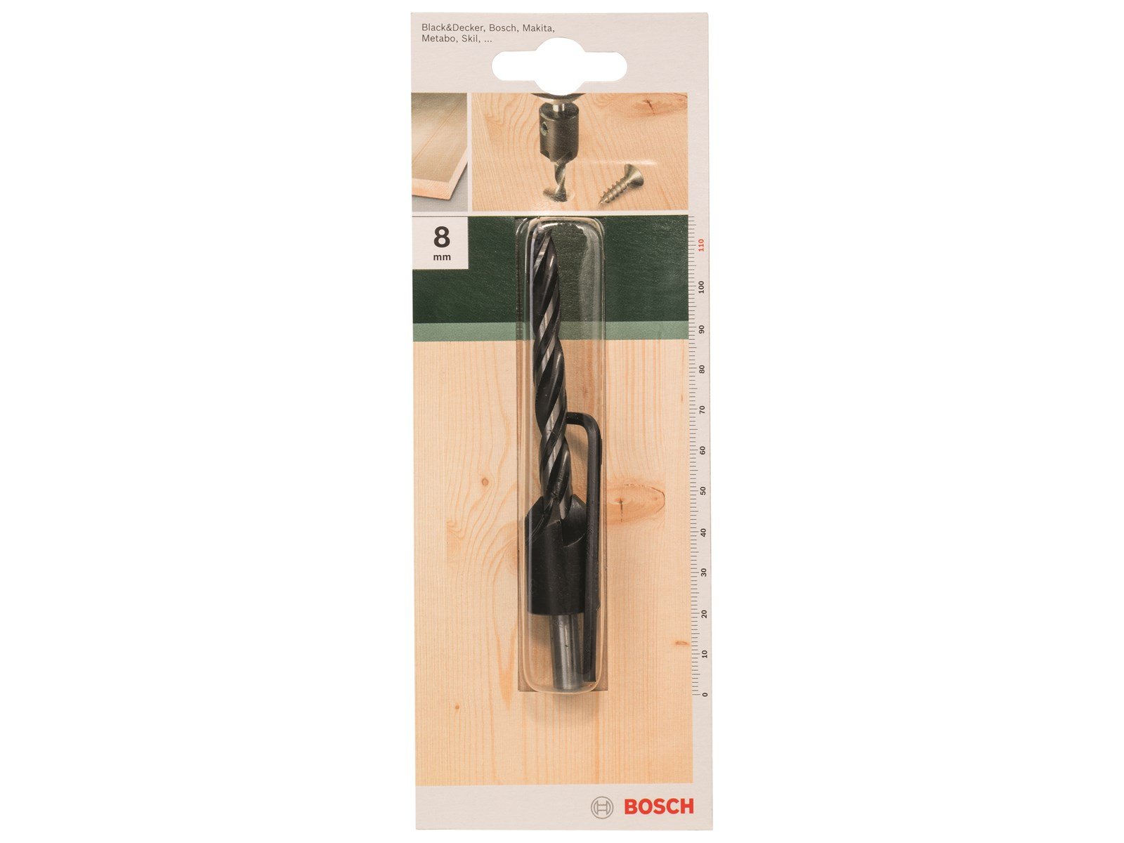 Bosch TRÆSPIRALBOR M/SÆNKER 8X65X110MM 90GR