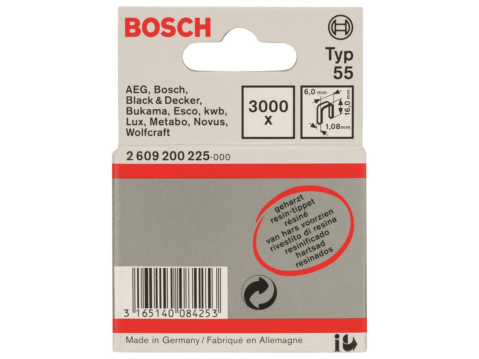Bosch KLAMME NR55 6X16MM 3000 STK