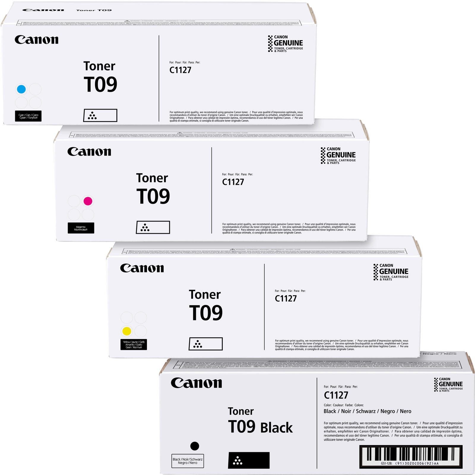 Canon Original T09 Toner 4er Multipack cyan, magenta, gelb, schwarz