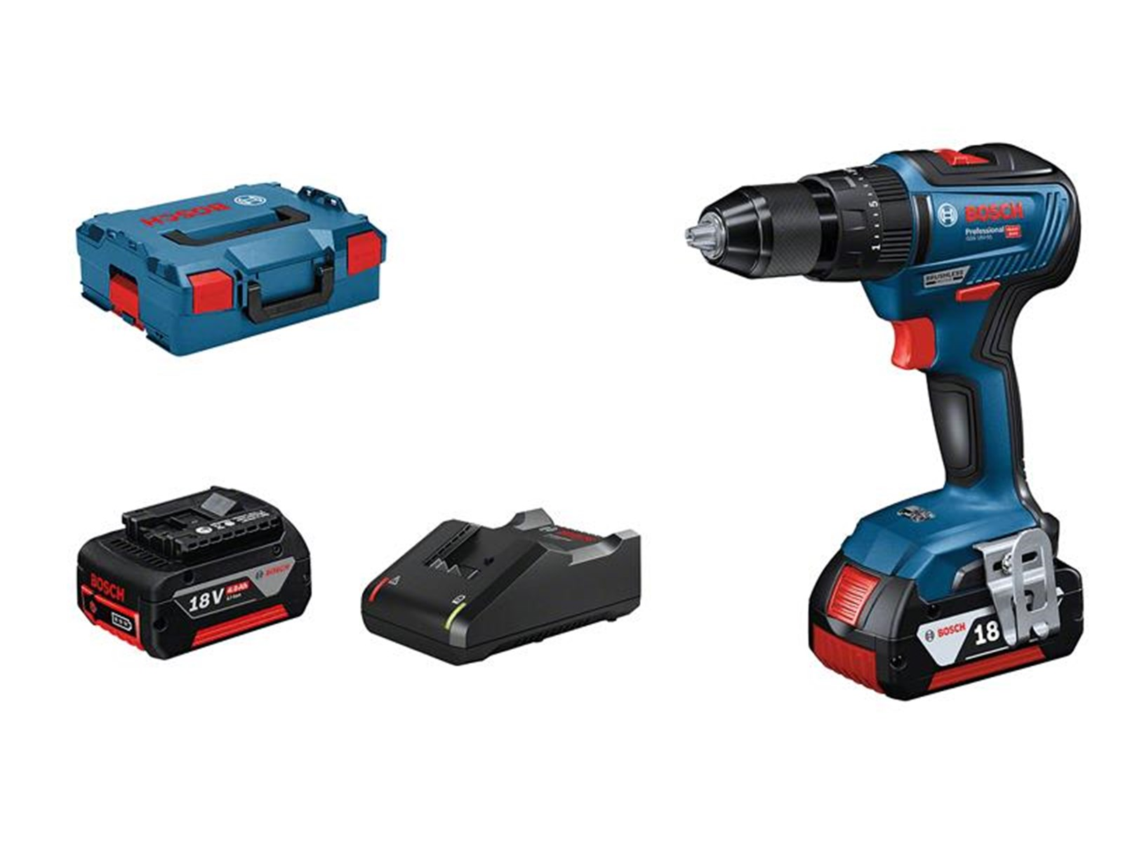 Bosch Professional GSB 18V-55 2X4AH L-BOXX