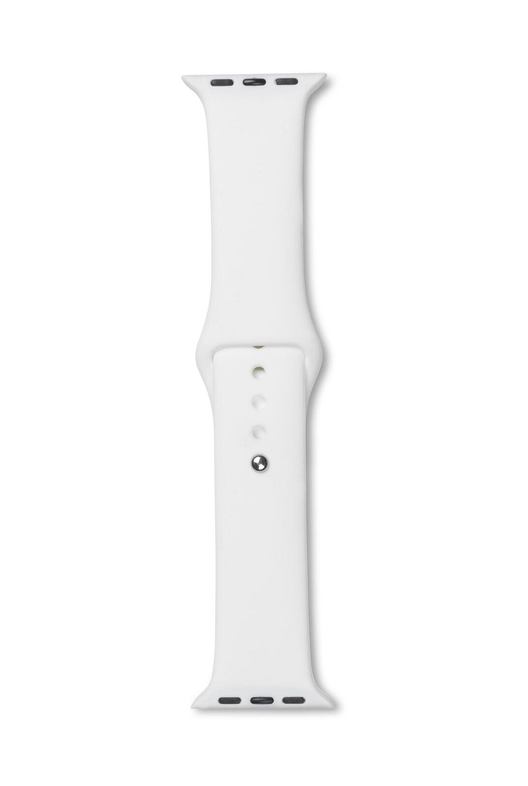 eSTUFF Silicone Strap für die Apple Watch, 44/45mm - White