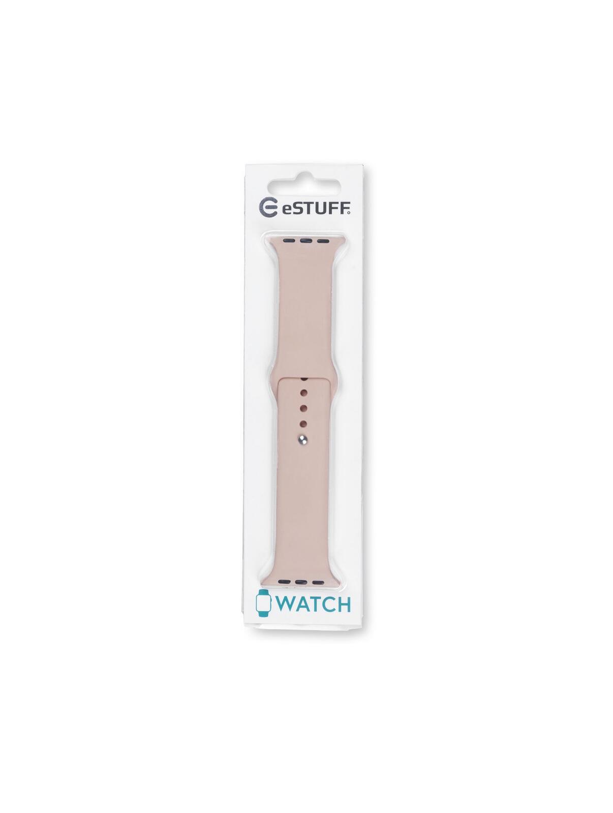 eSTUFF Silicone Strap für die Apple Watch, 44/45mm - Rose