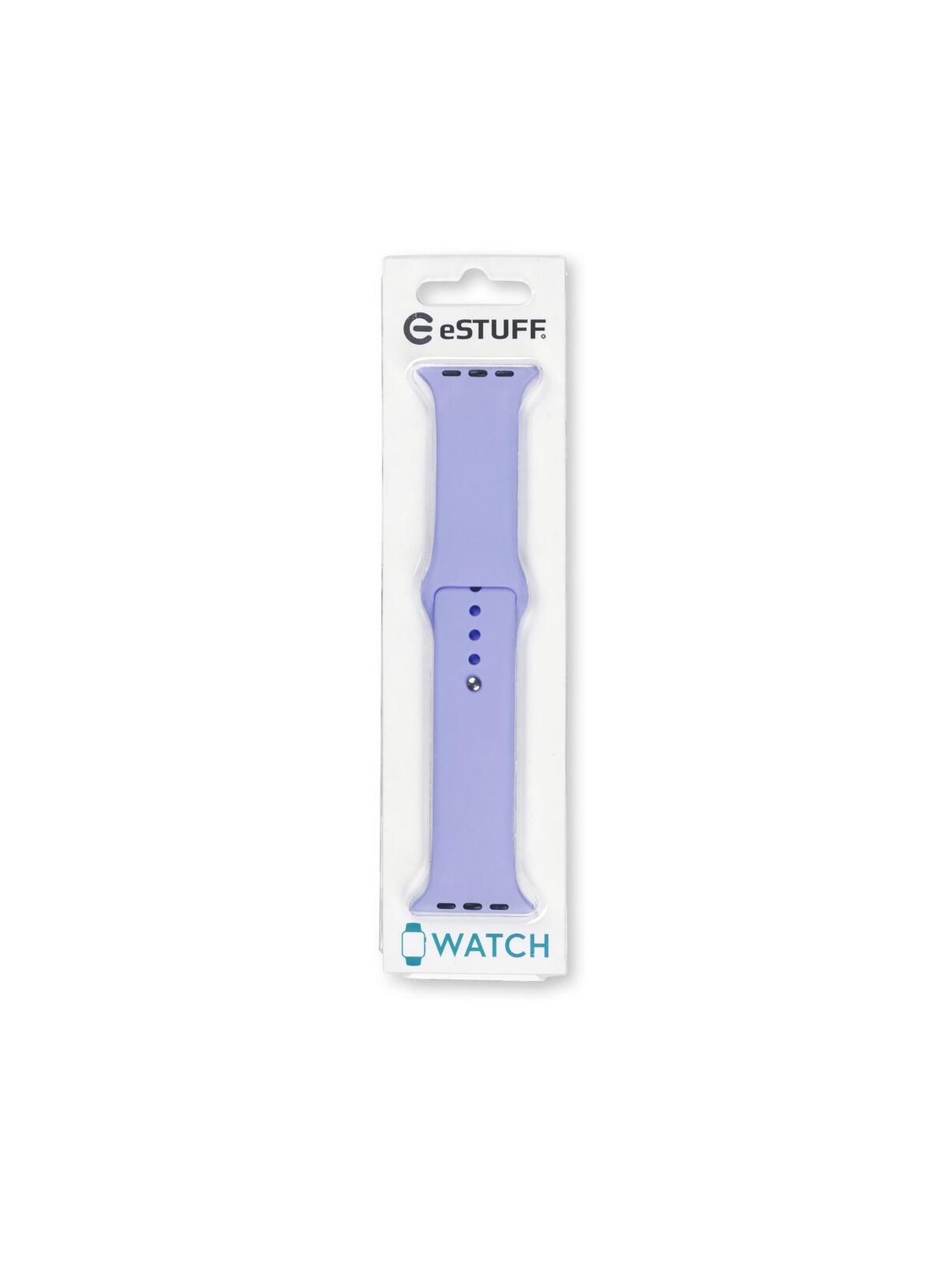 eSTUFF Silicone Strap für die Apple Watch, 44/45mm - Pale-Purple