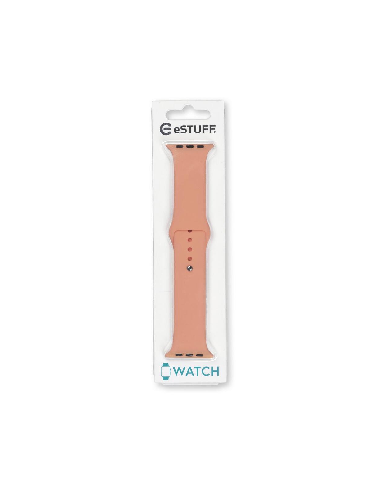 eSTUFF Silicone Strap für die Apple Watch, 44/45mm - Peach