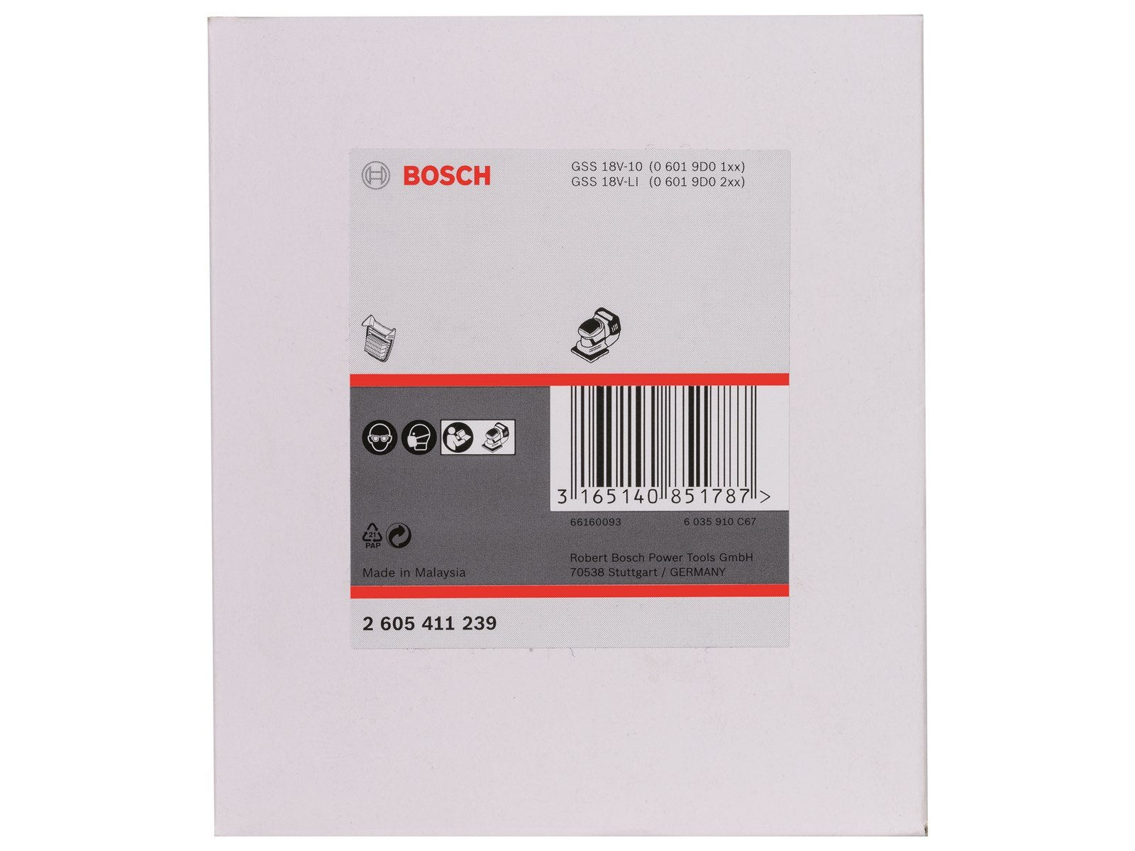 Bosch FILTER TIL STØVBOKS GSS 140/1400/160