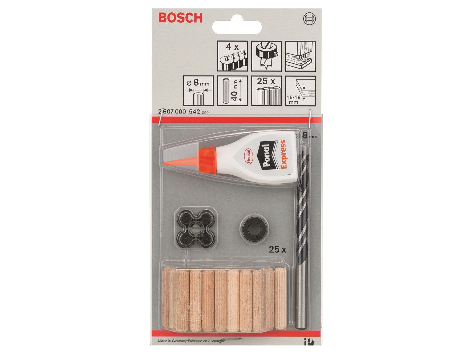 Bosch DYBELSÆT 8MM M/BOR 32 DELE