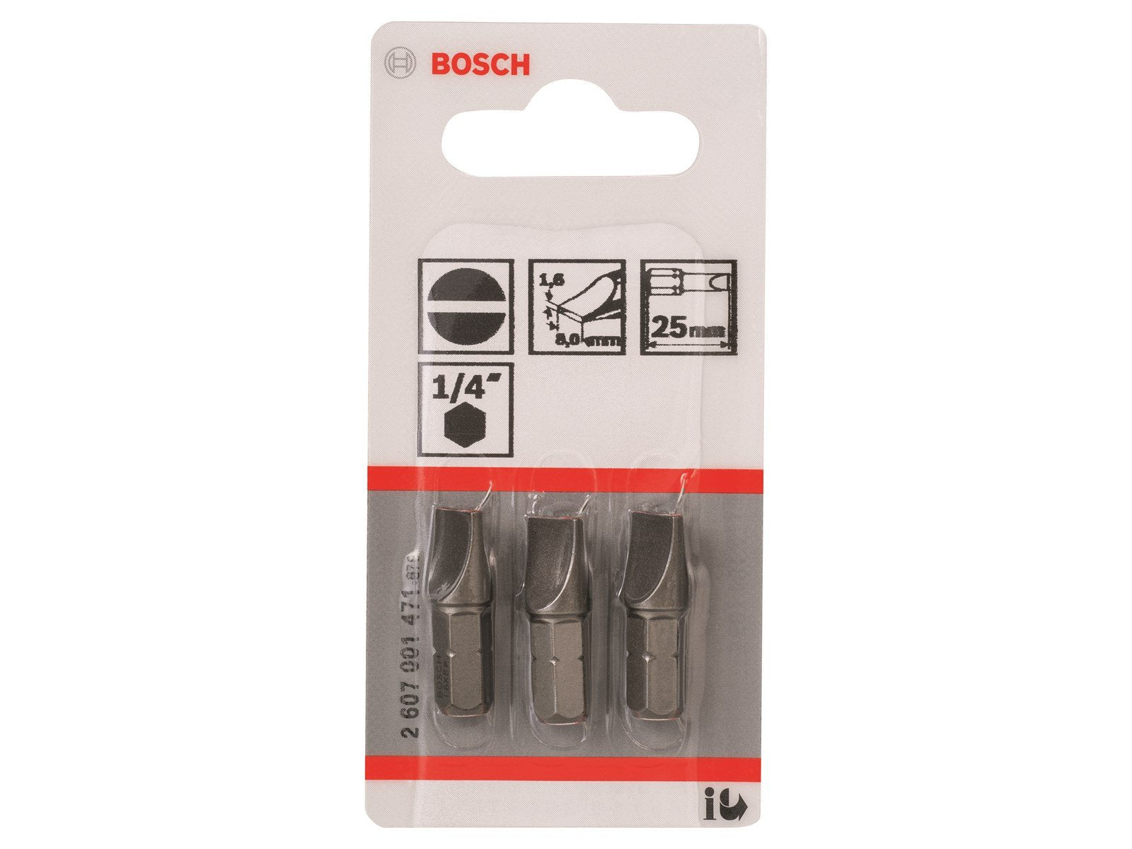 Bosch BIT LIGE 1.6X8.0MM 25MM 3STK