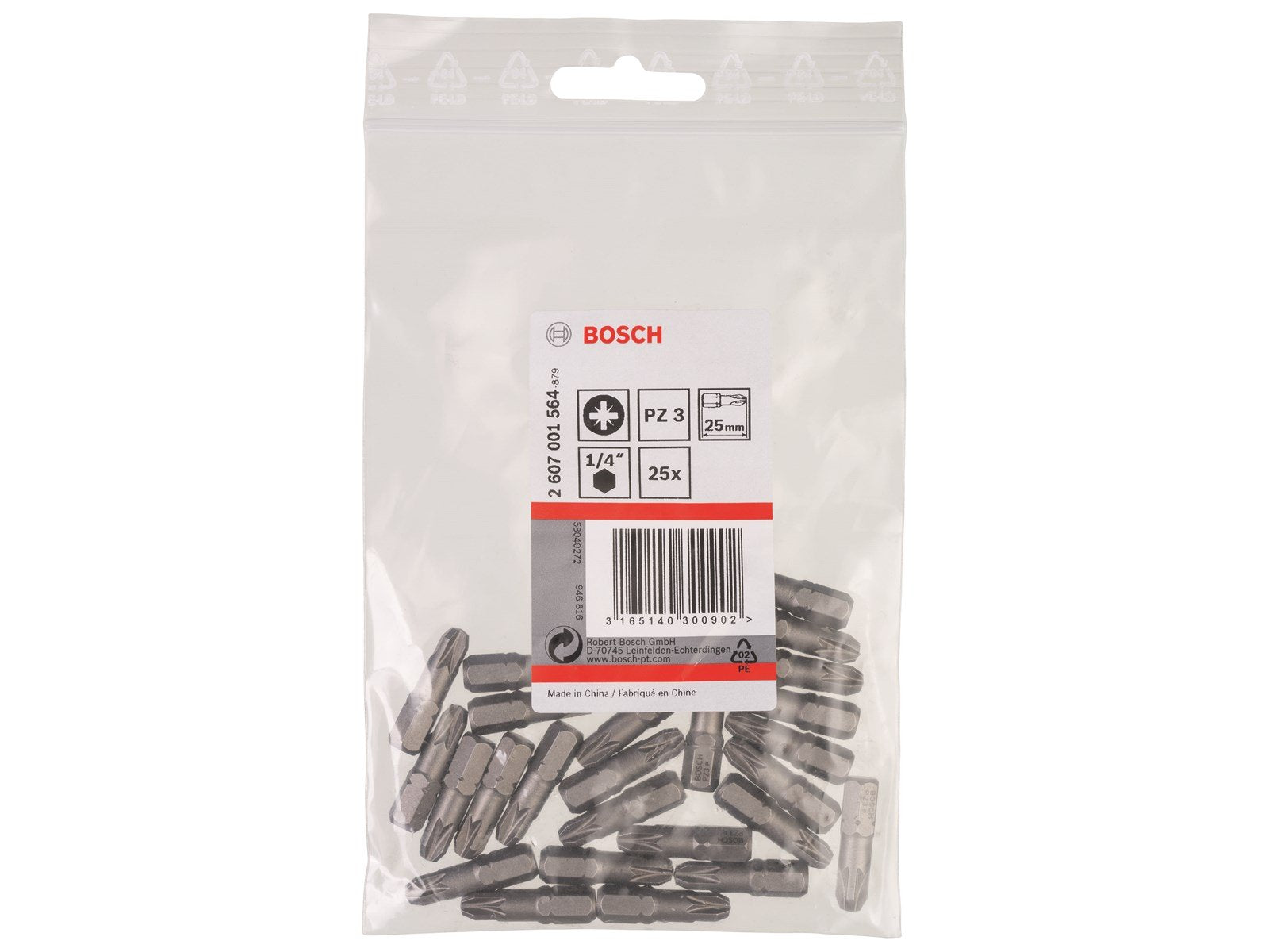 Bosch BITS PZ3 L:25MM 25 STK