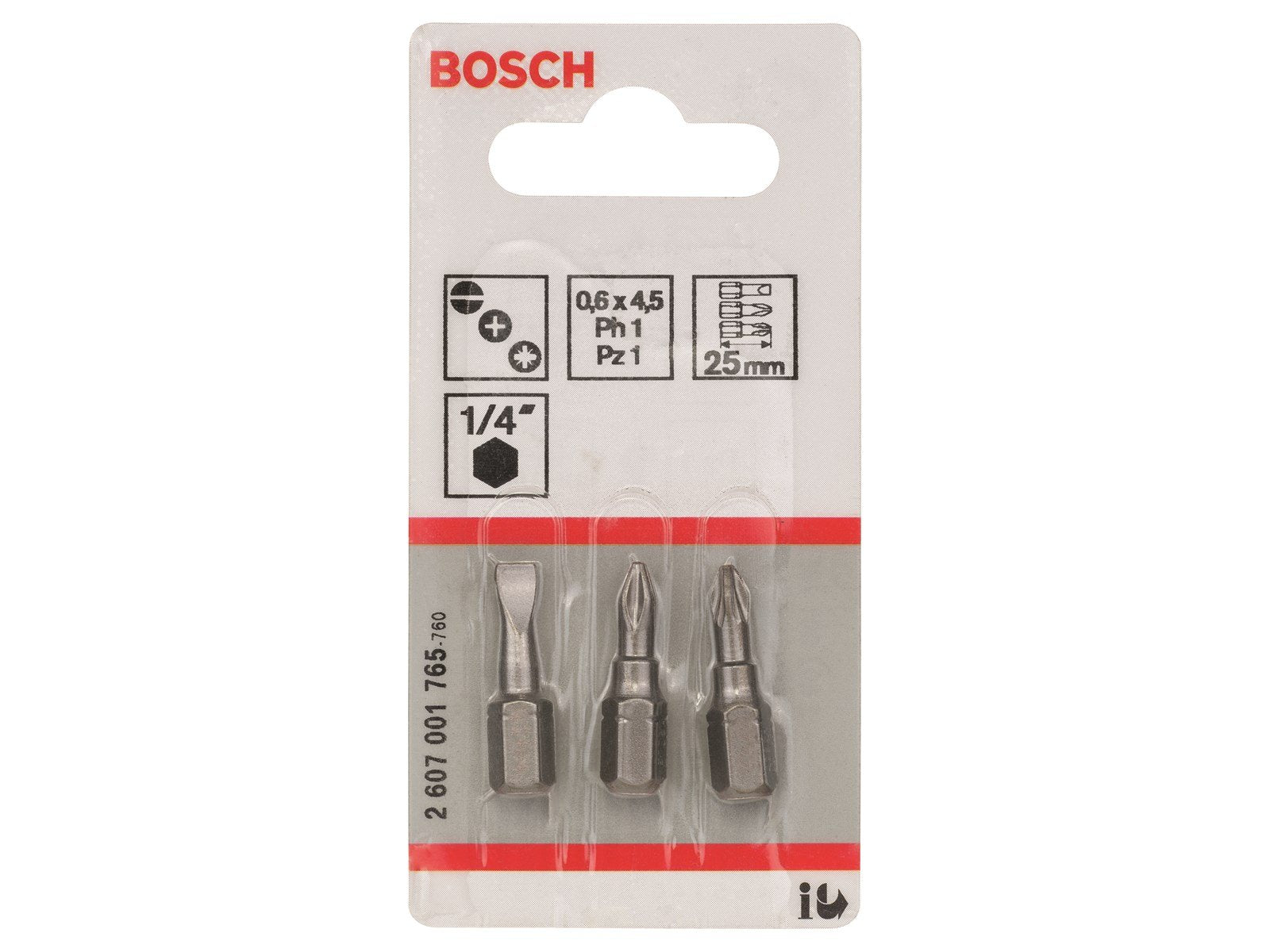 Bosch BITS LIGE 0.6/PH1/PZ1 25MM 3 STK